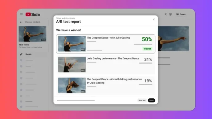 Youtube title testing